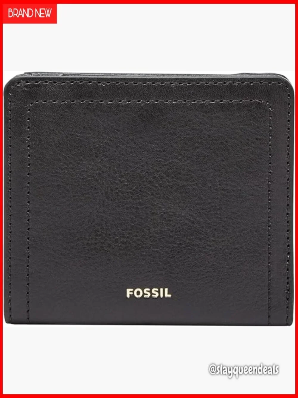 Compact Bifold Wallet with RFID Protection and Zipper Pocket